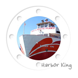Charter Harbor King Red & White Ferry Boat!